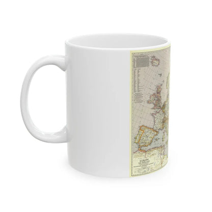 Europe and the Near East (1943) (Map) White Coffee Mug-Go Mug Yourself