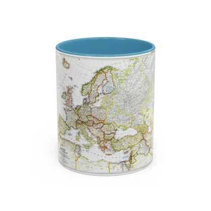 Europe and the Near East (1949) (Map) Accent Coffee Mug 11oz Light Blue - Go Mug Yourself