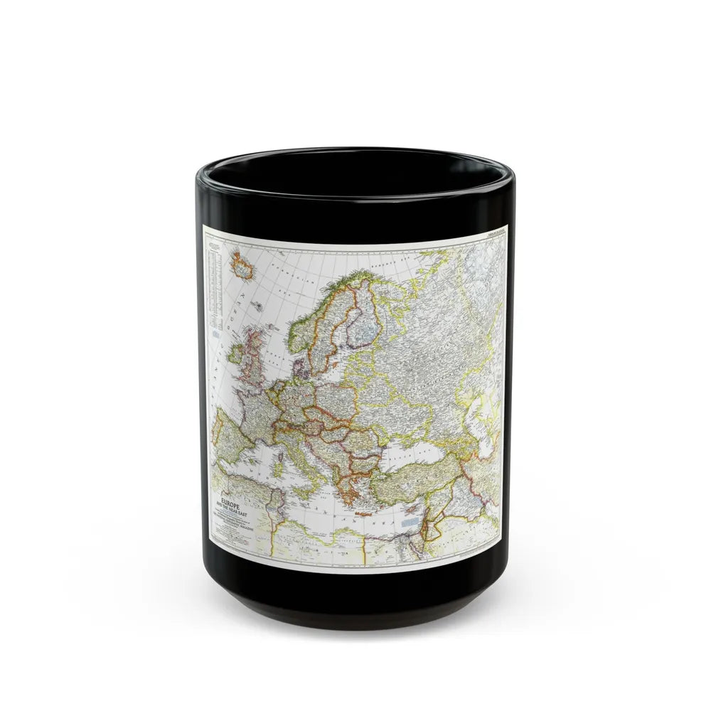 Europe and the Near East (1949) (Map) Black Coffee Mug-15oz-Go Mug Yourself