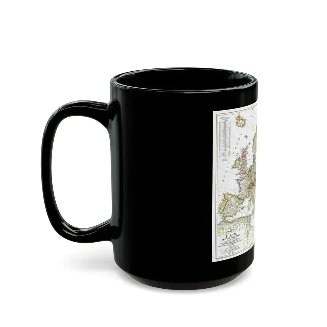 Europe and the Near East (1949) (Map) Black Coffee Mug - Go Mug Yourself