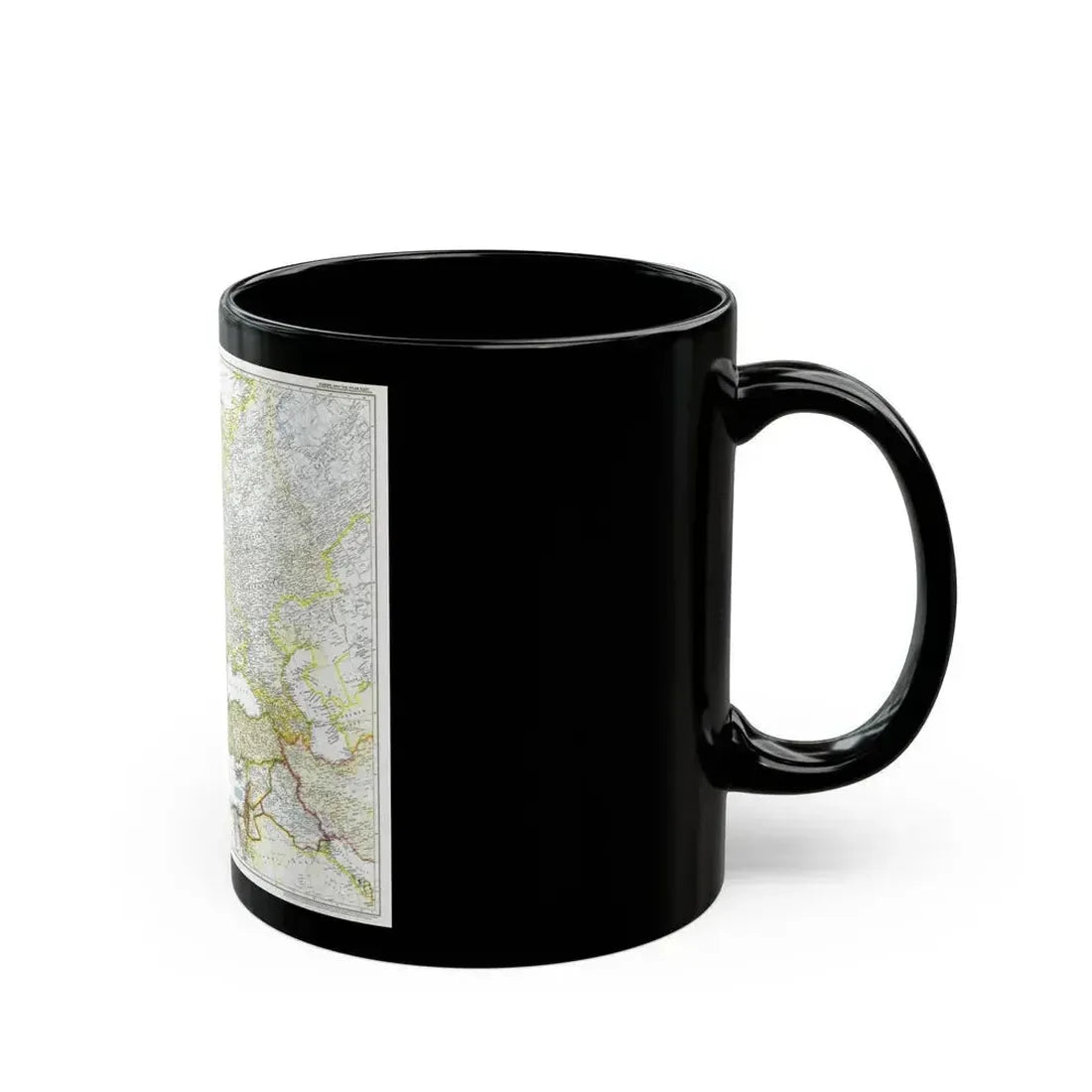 Europe and the Near East (1949) (Map) Black Coffee Mug - Go Mug Yourself