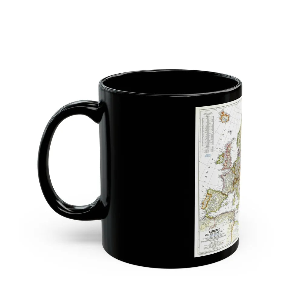 Europe and the Near East (1949) (Map) Black Coffee Mug-Go Mug Yourself