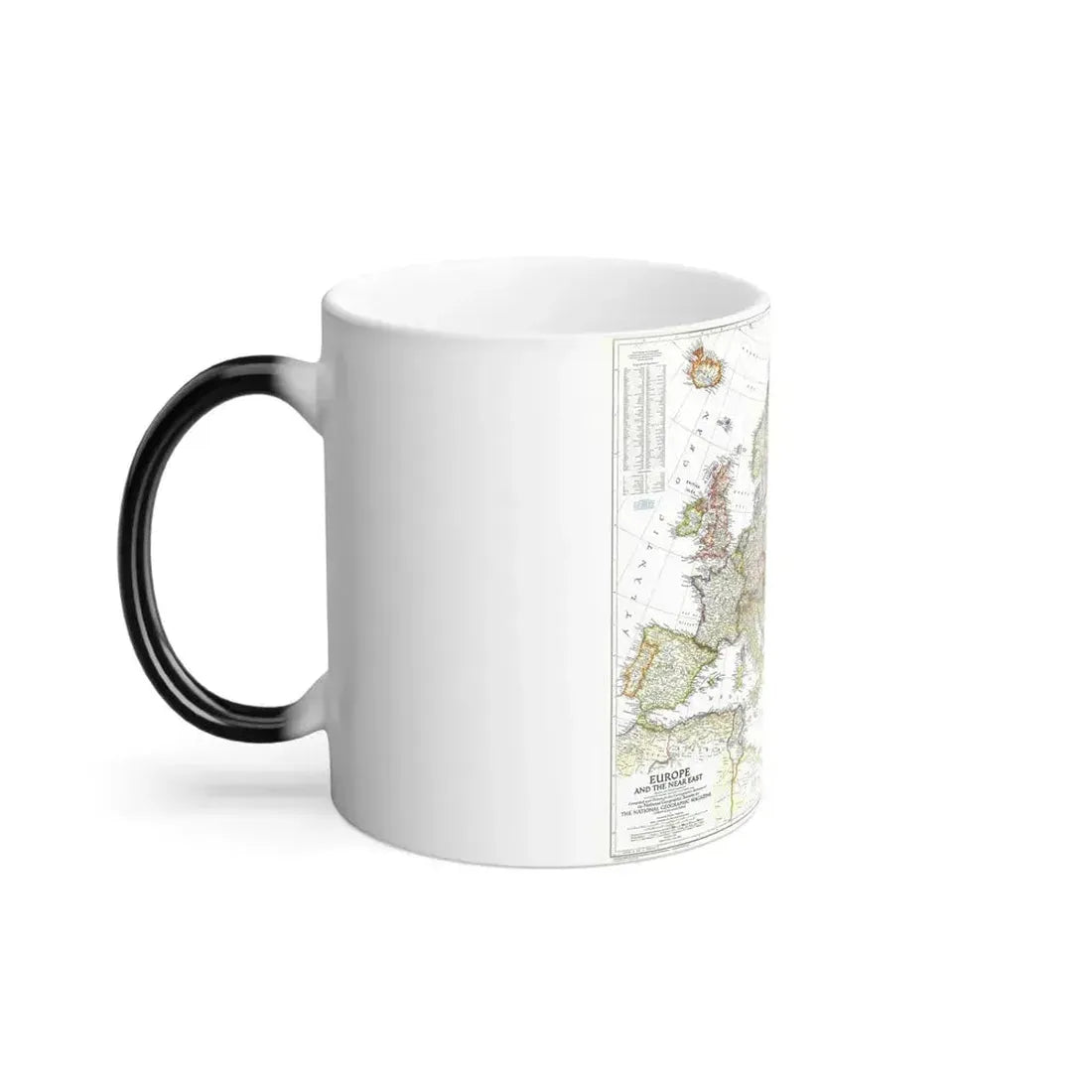 Europe and the Near East (1949) (Map) Color Changing Mug 11oz - Go Mug Yourself
