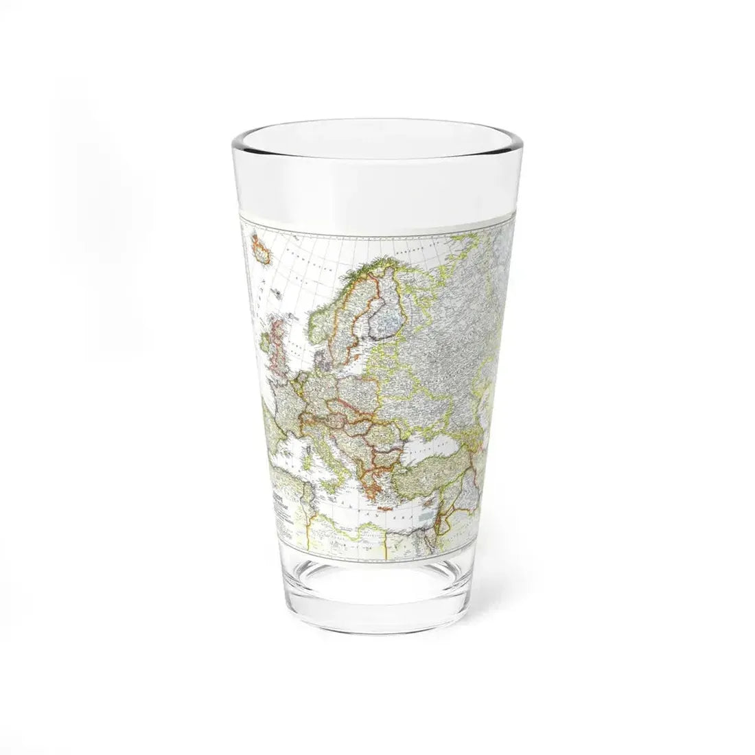 Europe and the Near East (1949) (Map) Pint Glass 16oz 16oz - Go Mug Yourself