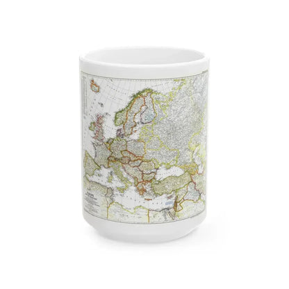 Europe and the Near East (1949) (Map) White Coffee Mug 15oz - Go Mug Yourself