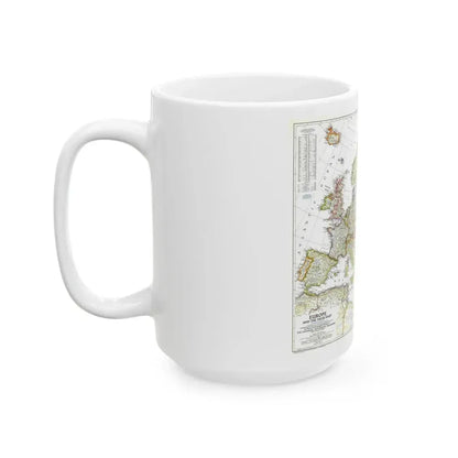 Europe and the Near East (1949) (Map) White Coffee Mug - Go Mug Yourself