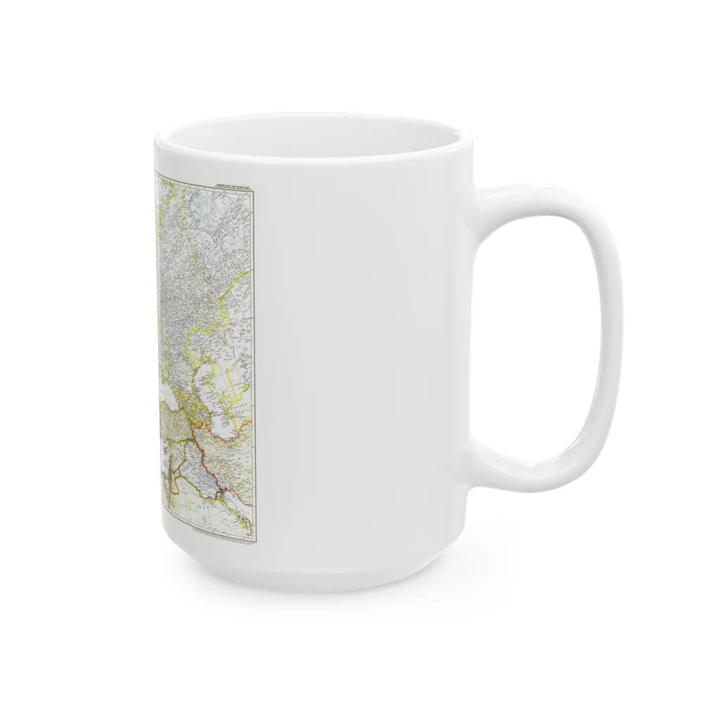 Europe and the Near East (1949) (Map) White Coffee Mug-Go Mug Yourself