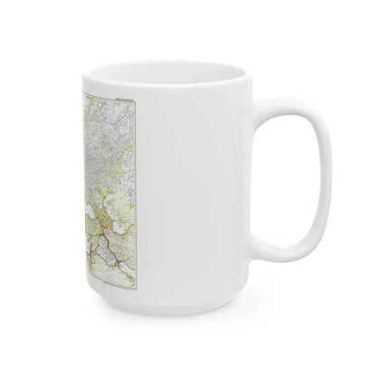 Europe and the Near East (1949) (Map) White Coffee Mug - Go Mug Yourself