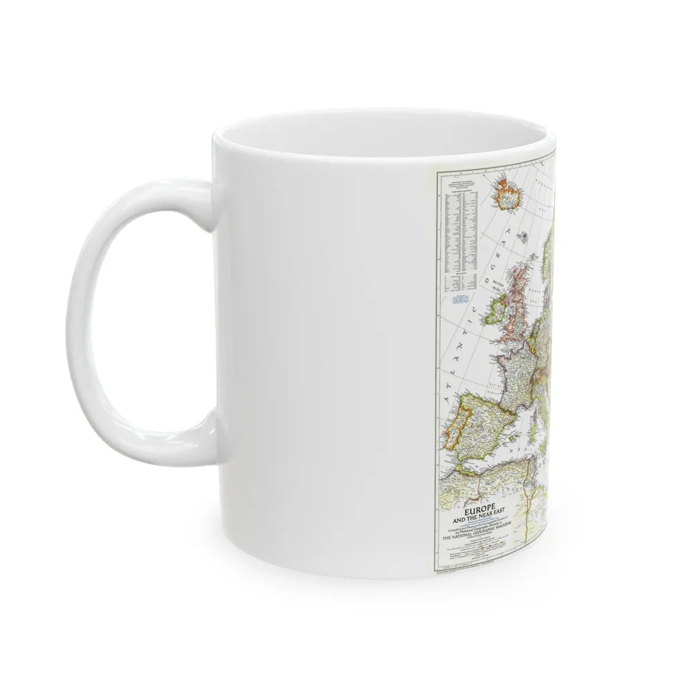 Europe and the Near East (1949) (Map) White Coffee Mug-Go Mug Yourself