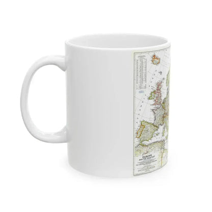 Europe and the Near East (1949) (Map) White Coffee Mug - Go Mug Yourself