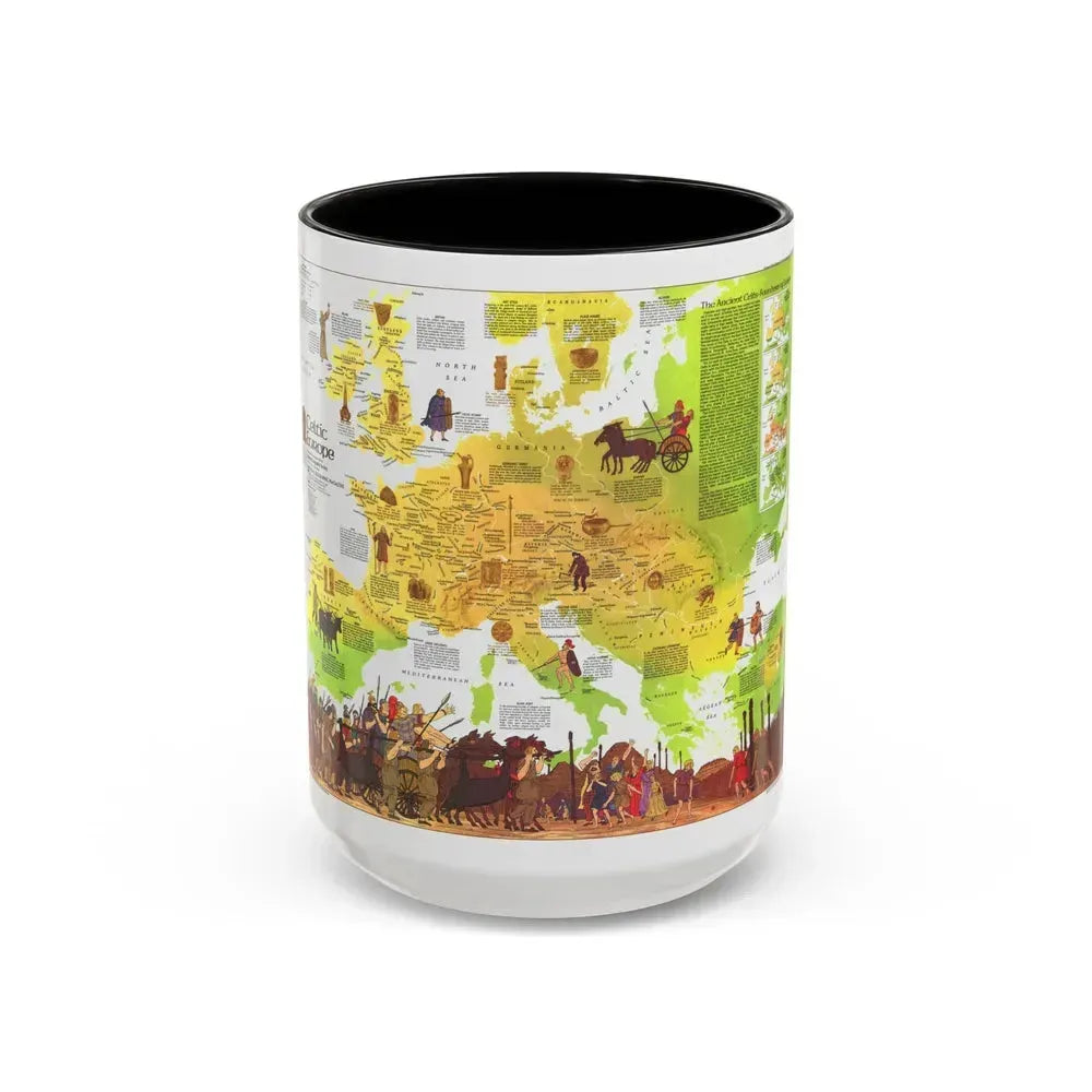 Europe - Celtic (1977) (Map) Accent Coffee Mug 15oz Black - Go Mug Yourself