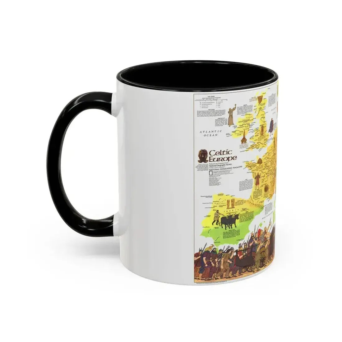 Europe - Celtic (1977) (Map) Accent Coffee Mug - Go Mug Yourself