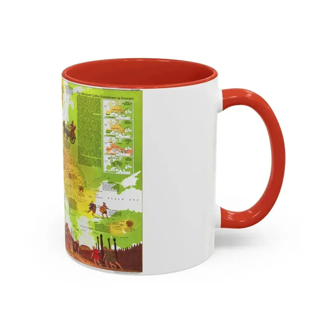 Europe - Celtic (1977) (Map) Accent Coffee Mug - Go Mug Yourself