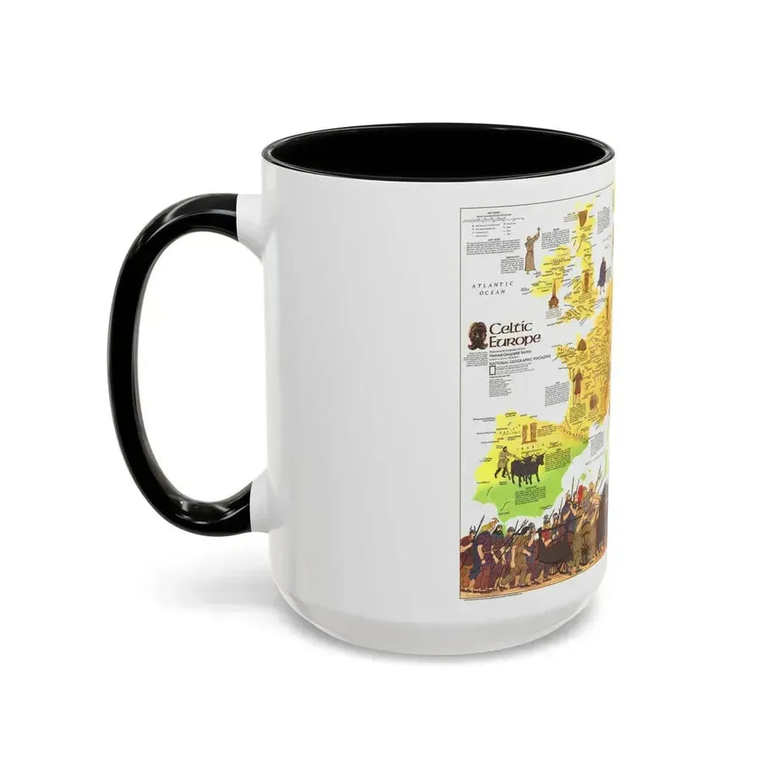 Europe - Celtic (1977) (Map) Accent Coffee Mug - Go Mug Yourself