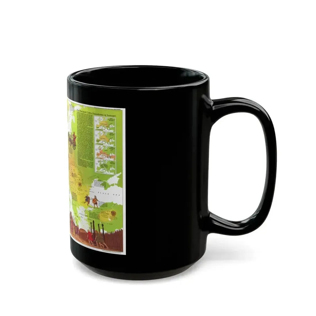Europe - Celtic (1977) (Map) Black Coffee Mug - Go Mug Yourself