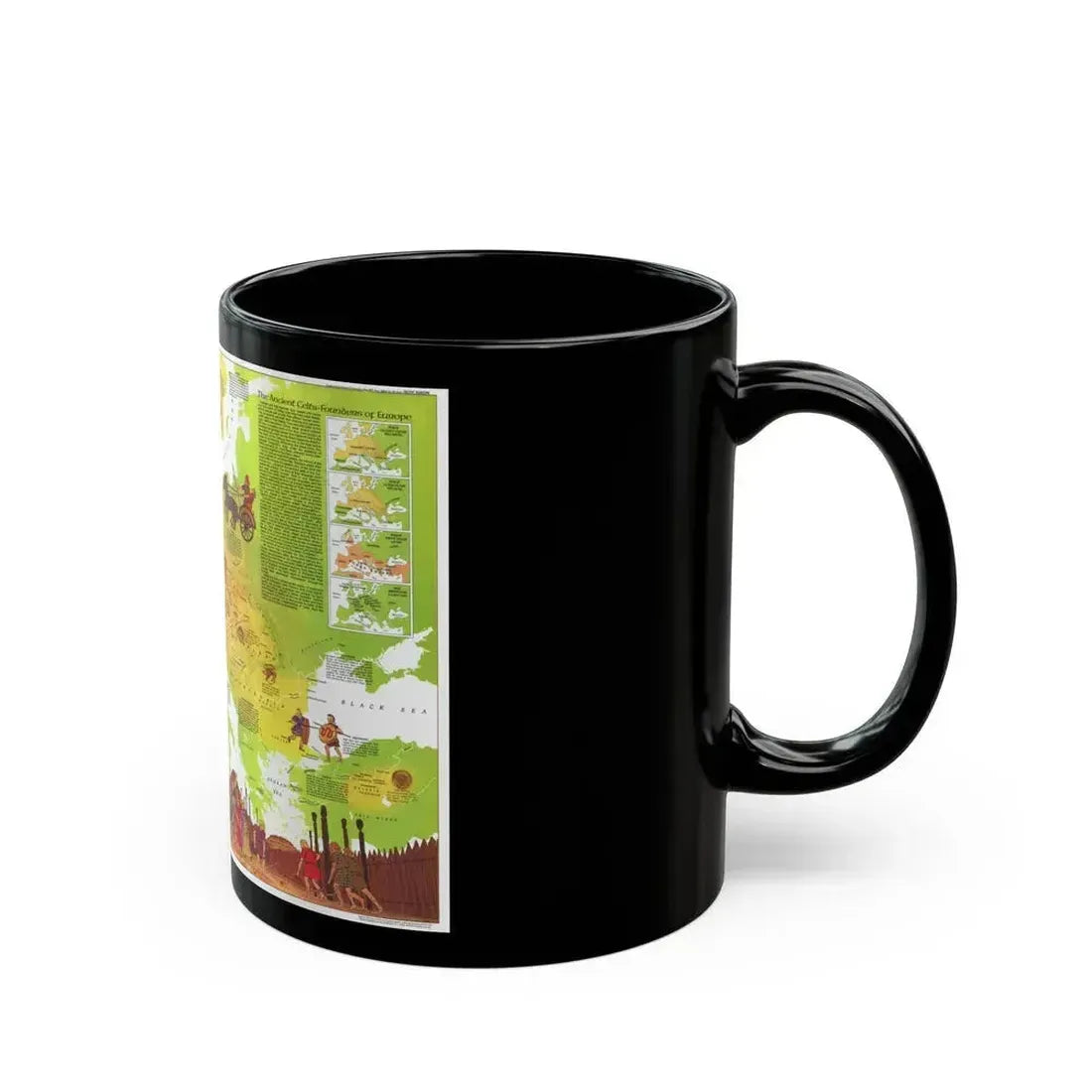 Europe - Celtic (1977) (Map) Black Coffee Mug - Go Mug Yourself