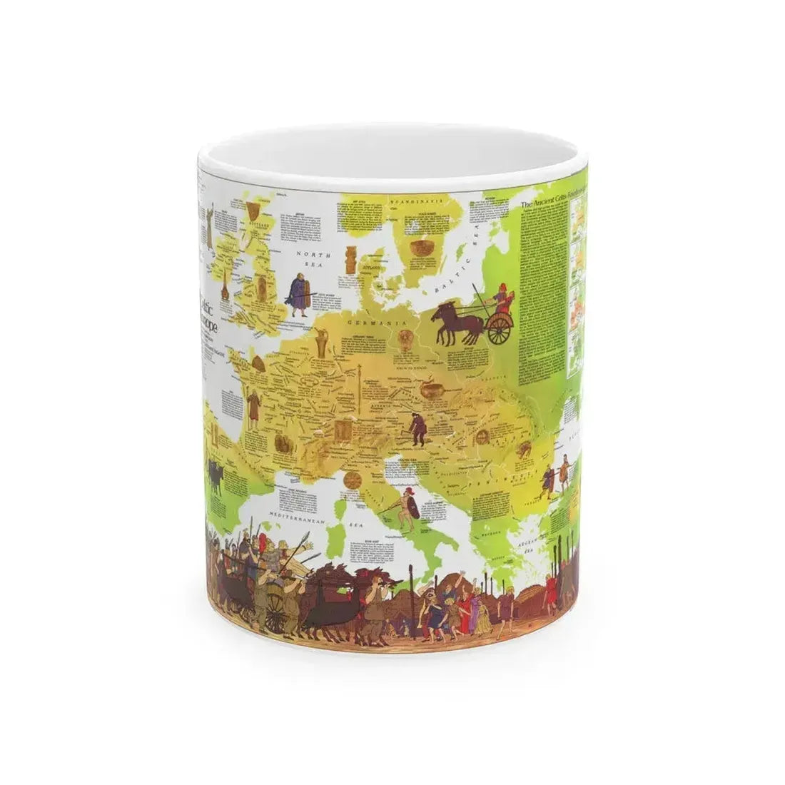 Europe - Celtic (1977) (Map) White Coffee Mug 11oz - Go Mug Yourself