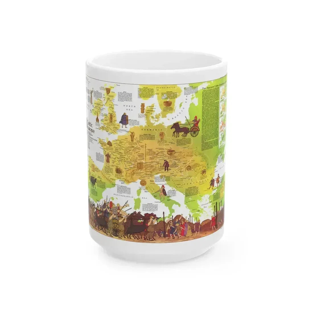 Europe - Celtic (1977) (Map) White Coffee Mug 15oz - Go Mug Yourself