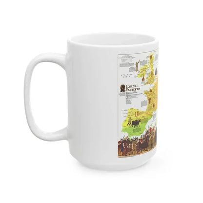 Europe - Celtic (1977) (Map) White Coffee Mug - Go Mug Yourself
