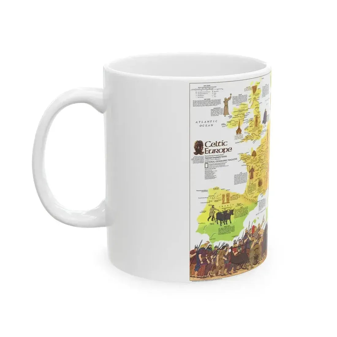 Europe - Celtic (1977) (Map) White Coffee Mug - Go Mug Yourself