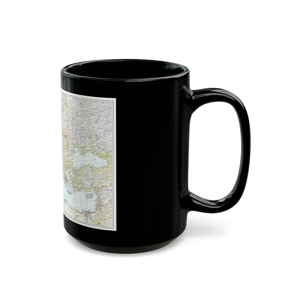 Europe, Central & Mediterranean Sept-1st (1939) (Map) Black Coffee Mug-Go Mug Yourself