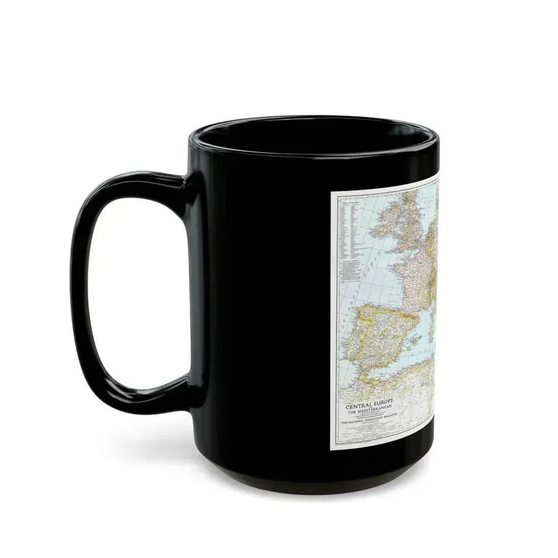 Europe, Central & Mediterranean Sept-1st (1939) (Map) Black Coffee Mug - Go Mug Yourself
