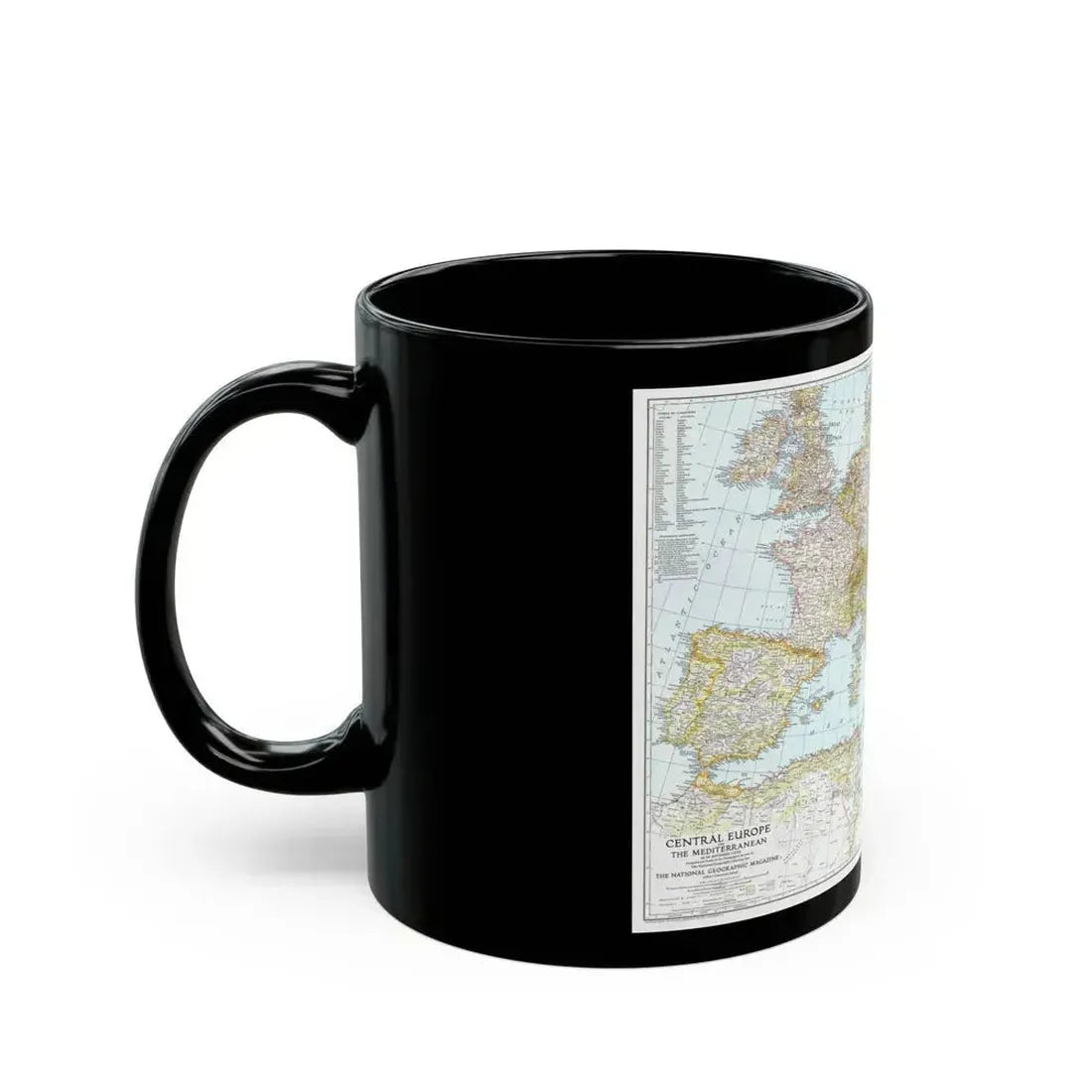 Europe, Central & Mediterranean Sept-1st (1939) (Map) Black Coffee Mug - Go Mug Yourself