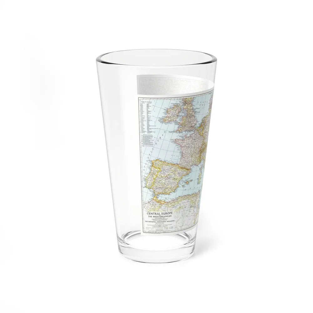 Europe, Central & Mediterranean Sept-1st (1939) (Map) Pint Glass 16oz-Go Mug Yourself