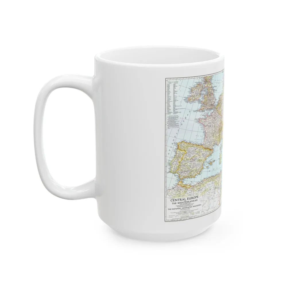 Europe, Central & Mediterranean Sept-1st (1939) (Map) White Coffee Mug-Go Mug Yourself