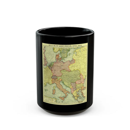 Europe, Central & the Balkan States (1915) (Map) Black Coffee Mug-15oz-Go Mug Yourself