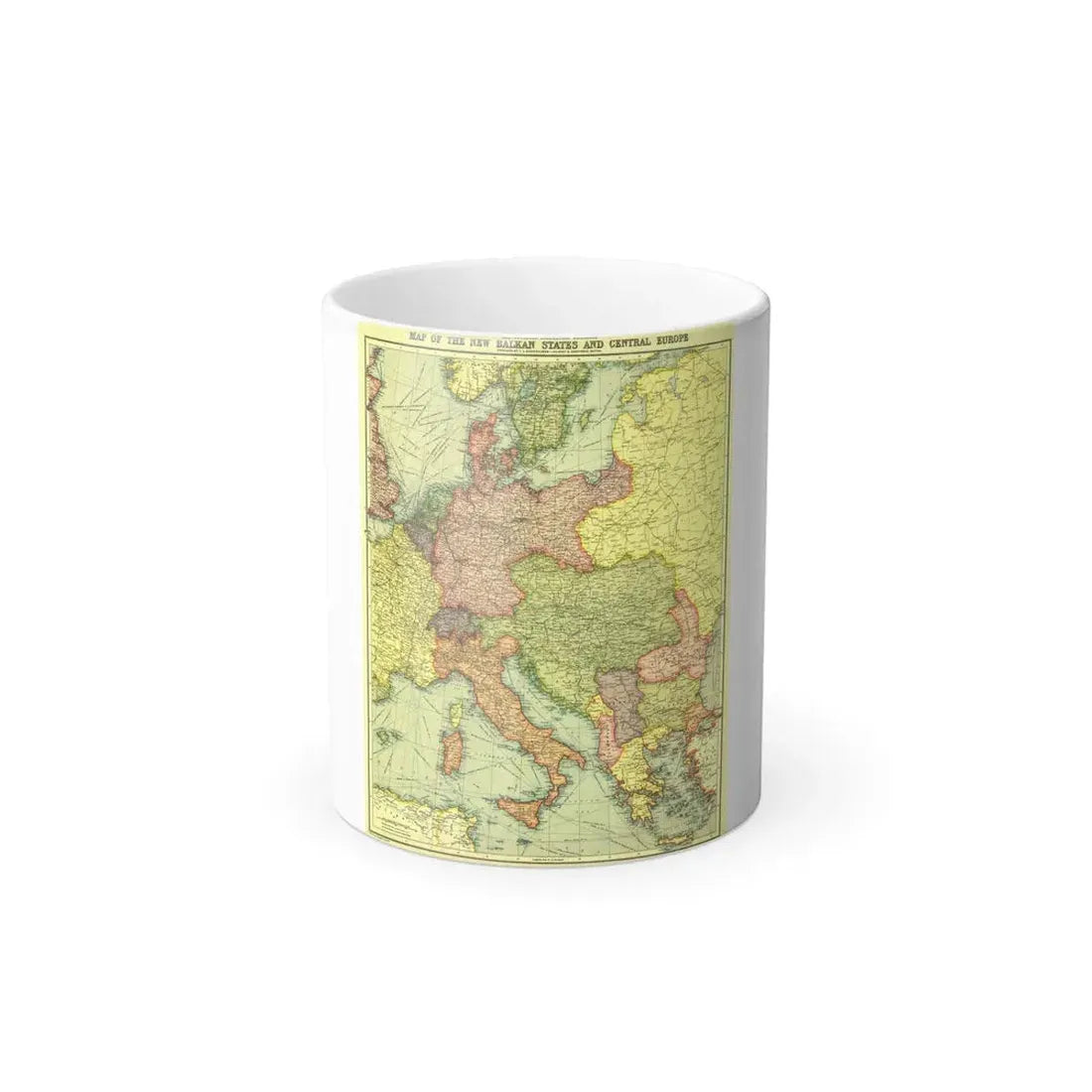 Europe, Central & the Balkan States (1915) (Map) Color Changing Mug 11oz Default Title - Go Mug Yourself