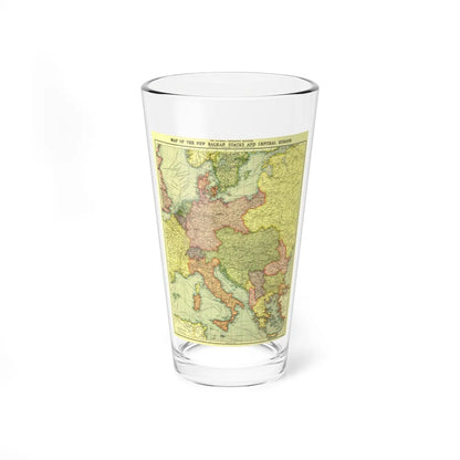 Europe, Central & the Balkan States (1915) (Map) Pint Glass 16oz-16oz-Go Mug Yourself