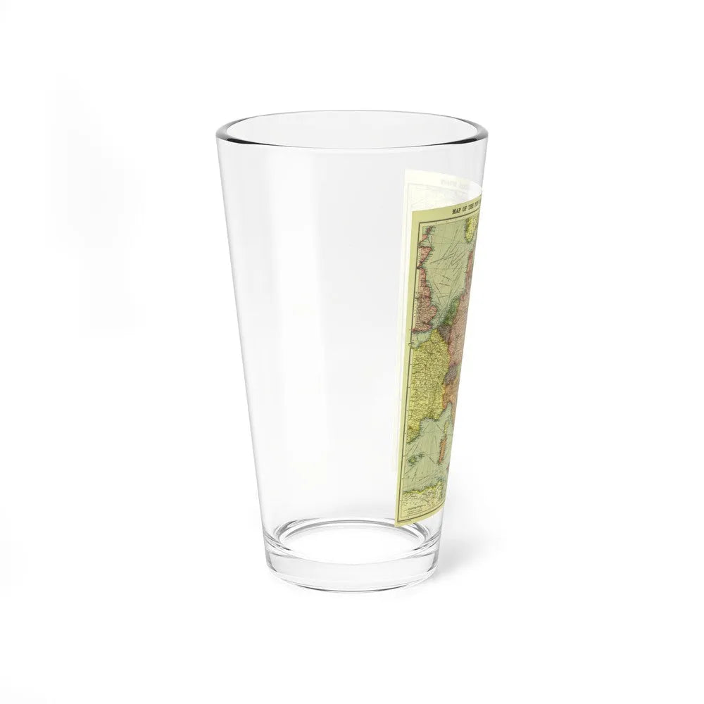 Europe, Central & the Balkan States (1915) (Map) Pint Glass 16oz-Go Mug Yourself