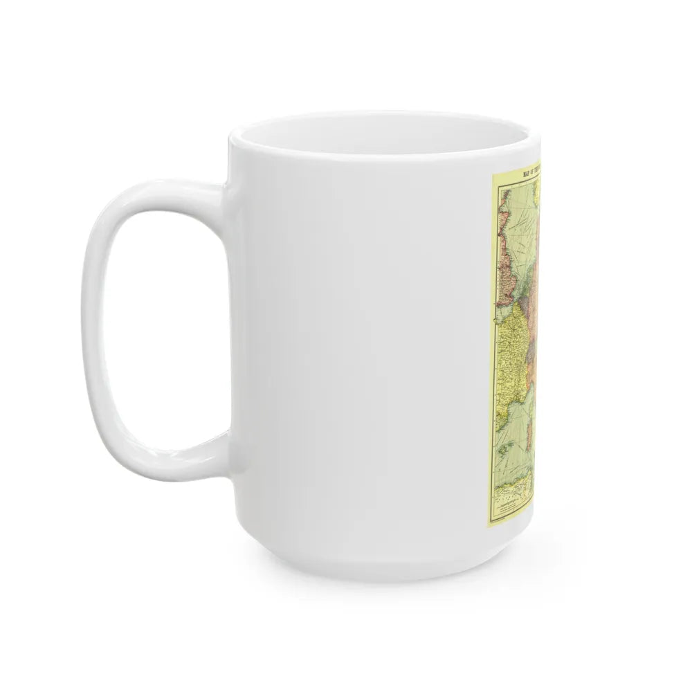 Europe, Central & the Balkan States (1915) (Map) White Coffee Mug-Go Mug Yourself