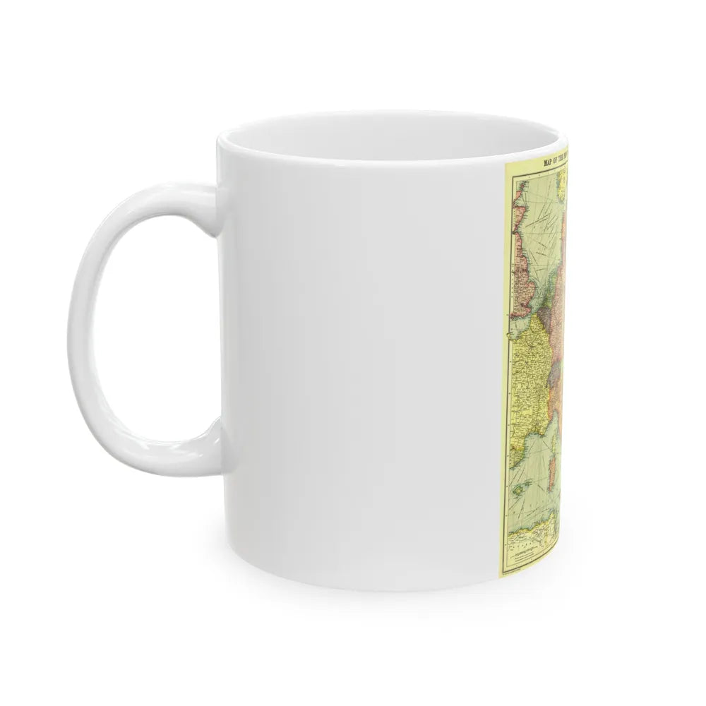 Europe, Central & the Balkan States (1915) (Map) White Coffee Mug-Go Mug Yourself