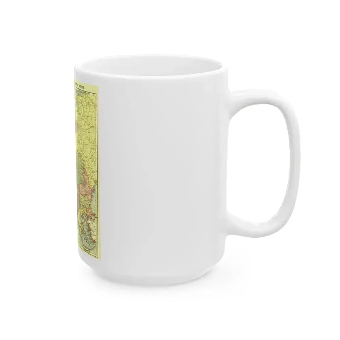 Europe, Central & the Balkan States (1915) (Map) White Coffee Mug - Go Mug Yourself