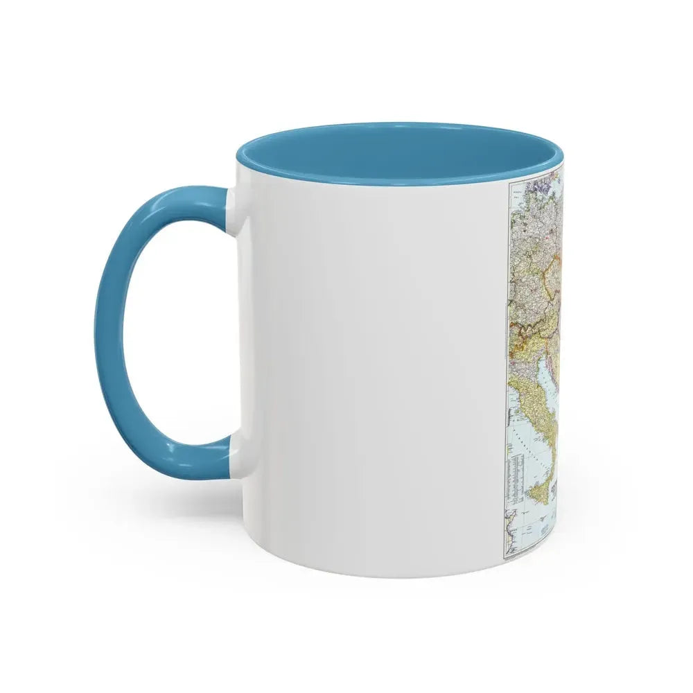 Europe - Central & the Balkan States (1951) (Map) Accent Coffee Mug - Go Mug Yourself