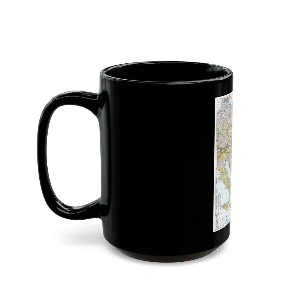 Europe - Central & the Balkan States (1951) (Map) Black Coffee Mug-Go Mug Yourself