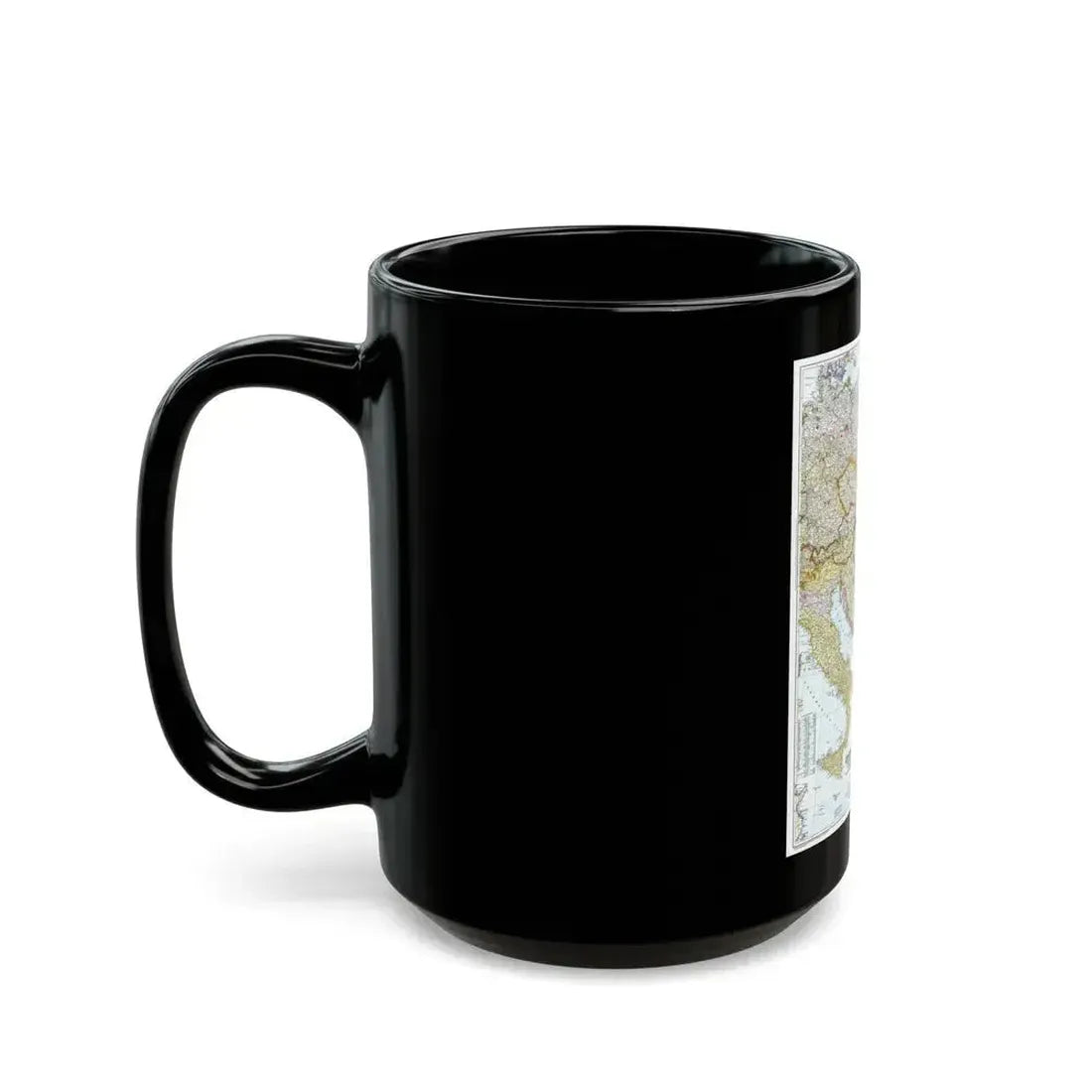 Europe - Central & the Balkan States (1951) (Map) Black Coffee Mug - Go Mug Yourself