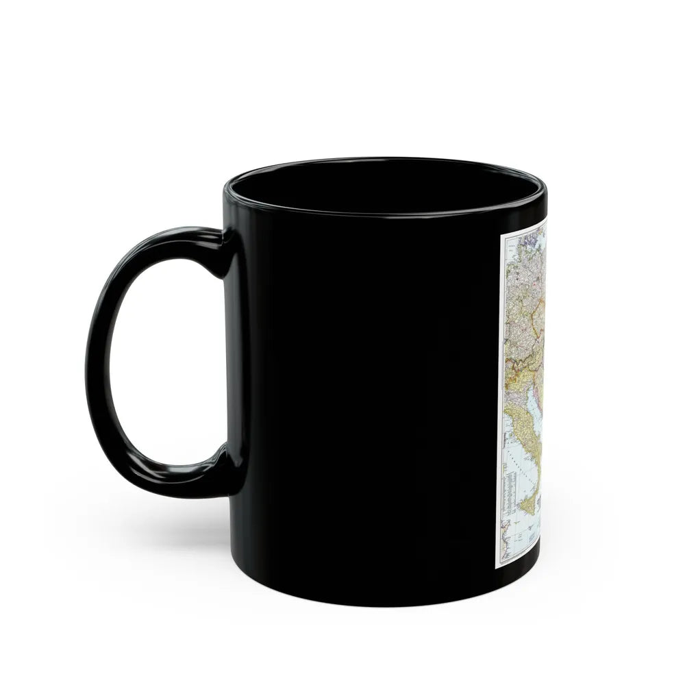 Europe - Central & the Balkan States (1951) (Map) Black Coffee Mug-Go Mug Yourself