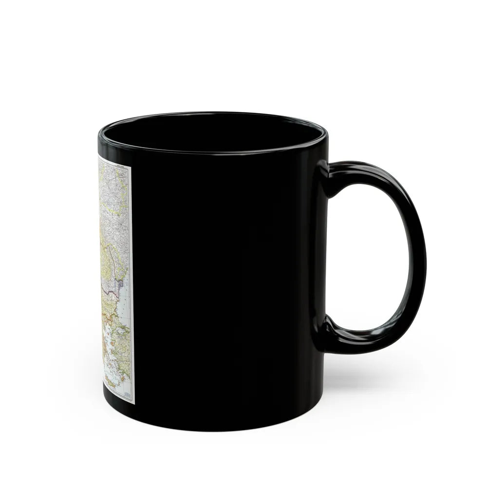 Europe - Central & the Balkan States (1951) (Map) Black Coffee Mug-Go Mug Yourself