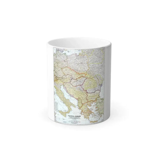 Europe - Central & the Balkan States (1951) (Map) Color Changing Mug 11oz Default Title - Go Mug Yourself