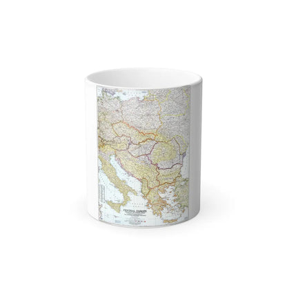 Europe - Central & the Balkan States (1951) (Map) Color Changing Mug 11oz-Go Mug Yourself