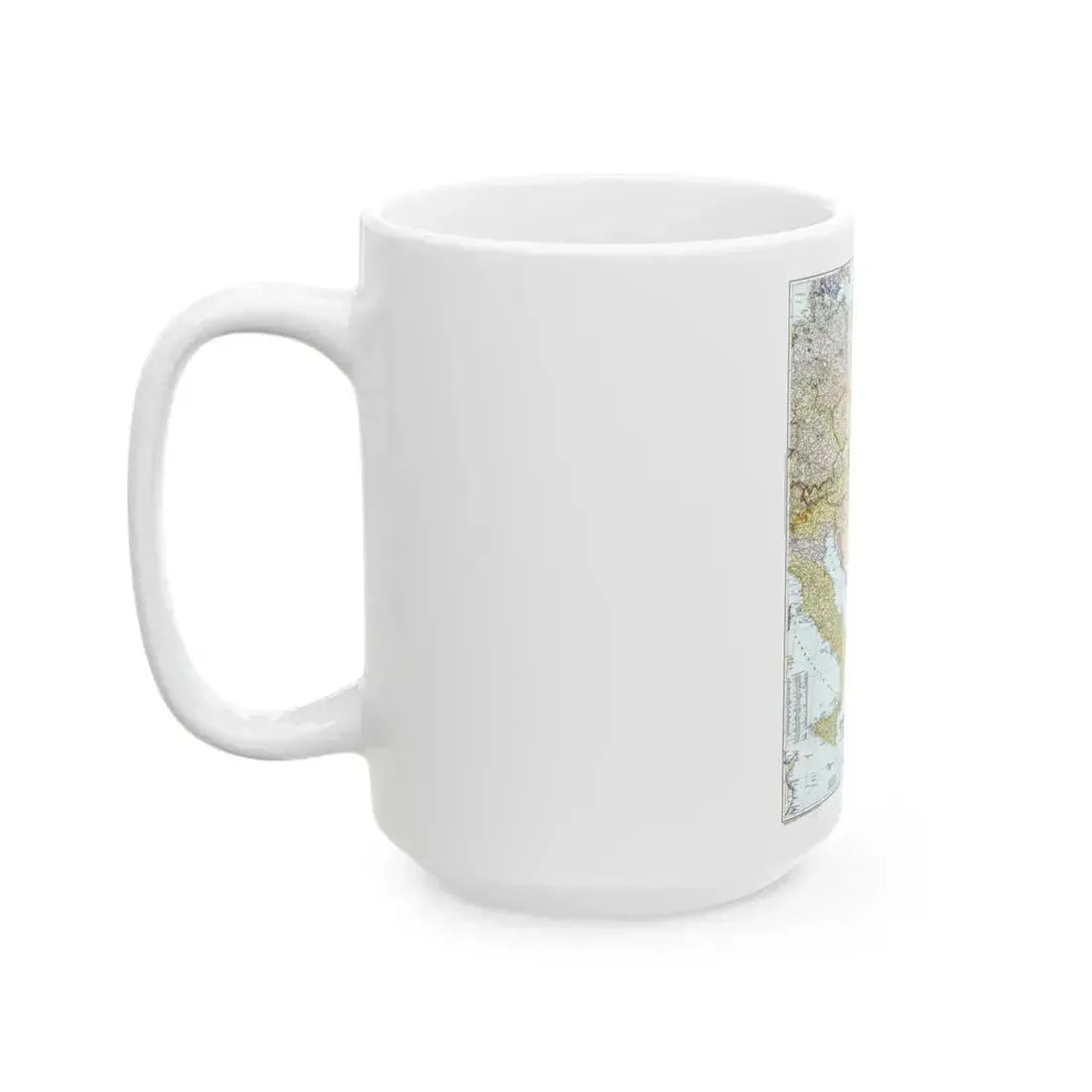 Europe - Central & the Balkan States (1951) (Map) White Coffee Mug - Go Mug Yourself