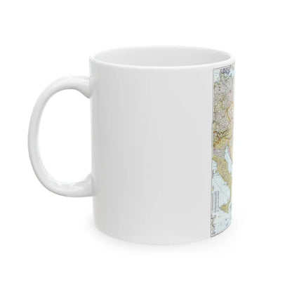 Europe - Central & the Balkan States (1951) (Map) White Coffee Mug-Go Mug Yourself