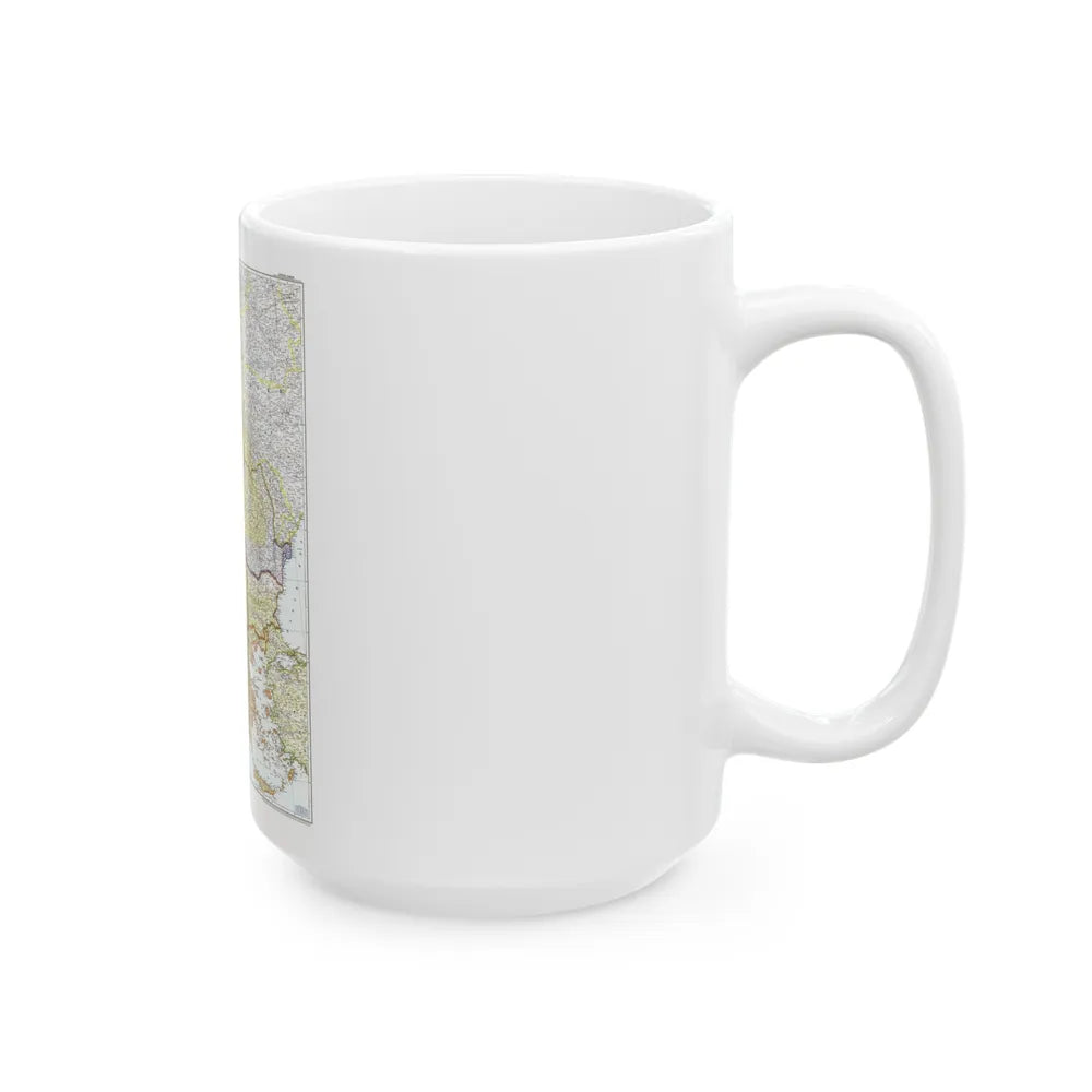 Europe - Central & the Balkan States (1951) (Map) White Coffee Mug-Go Mug Yourself