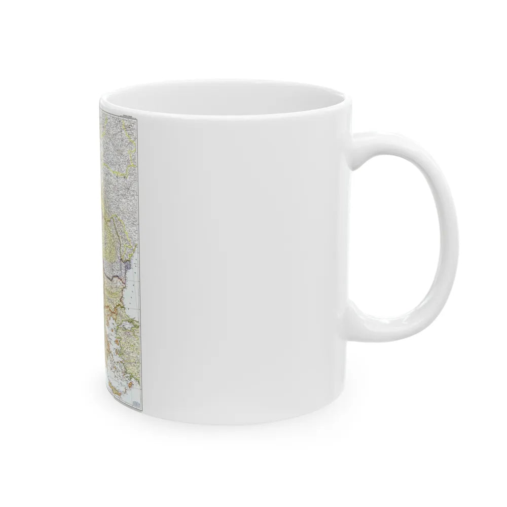 Europe - Central & the Balkan States (1951) (Map) White Coffee Mug-Go Mug Yourself