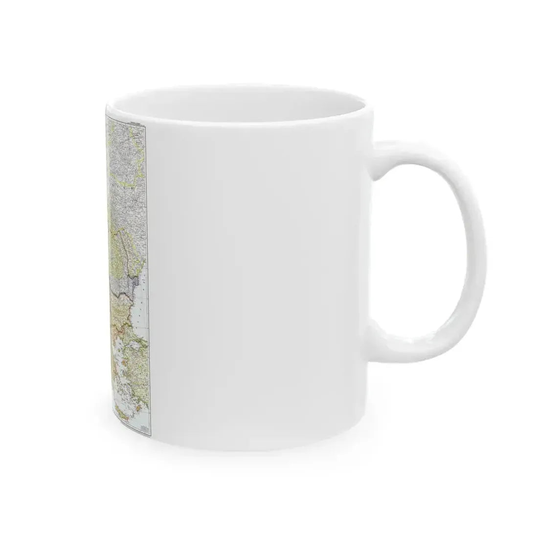 Europe - Central & the Balkan States (1951) (Map) White Coffee Mug - Go Mug Yourself