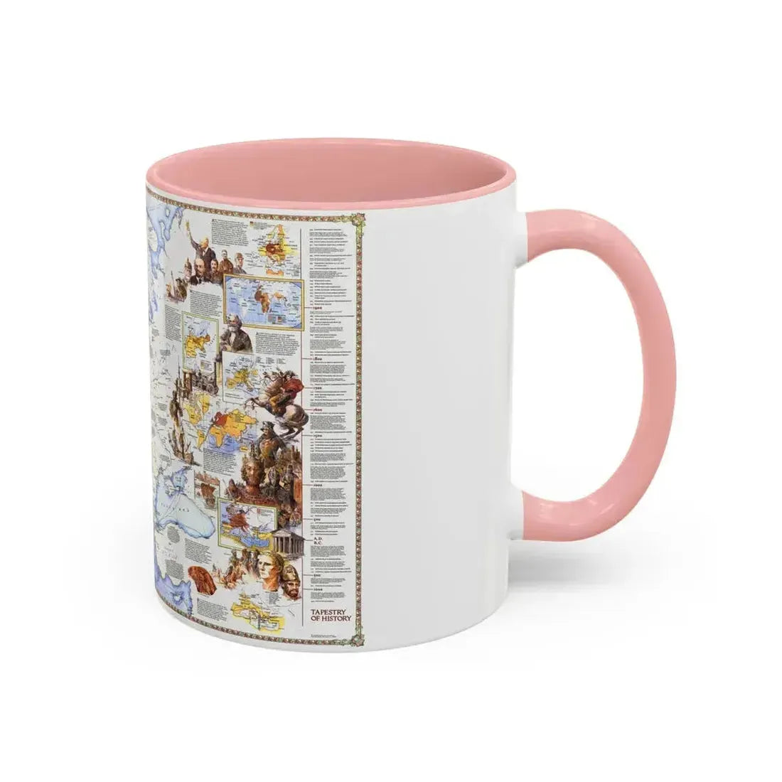 Europe - History The Major Turning Points (1983) (Map) Accent Coffee Mug - Go Mug Yourself