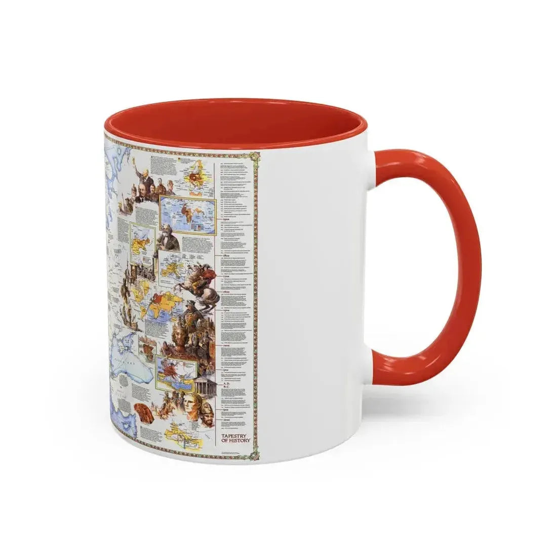 Europe - History The Major Turning Points (1983) (Map) Accent Coffee Mug - Go Mug Yourself